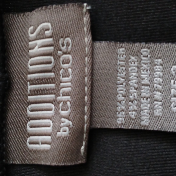 ADDITIONS BY CHICO'S WOMEN'S SLEEVELESS BLACK  TANK TOP. SIZE 2 - Picture 3 of 10